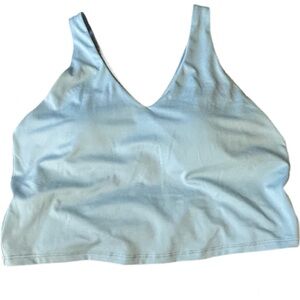 All in Motion Sky Blue V-Neck Crop Sports Bra